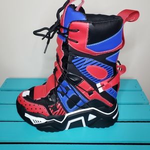 Red/Blue Platform Sneakers